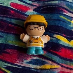 Yellow-Helmet Construction Toy Figure for Kids